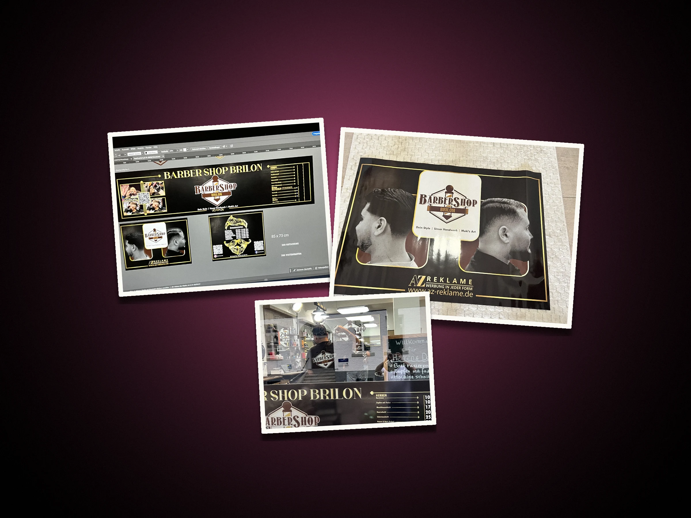 Barber Shop – Schaufenster und Plakat